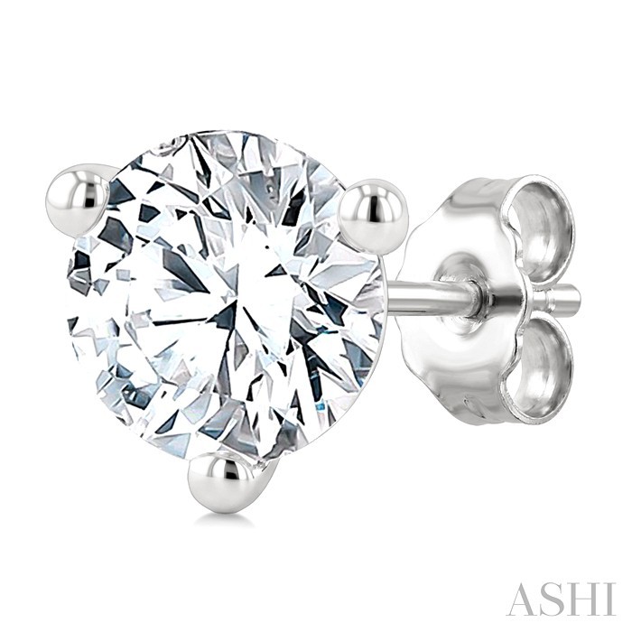 Round Shape Martini Diamond Stud Earrings