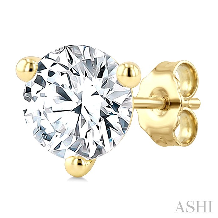 Round Shape Martini Diamond Stud Earrings