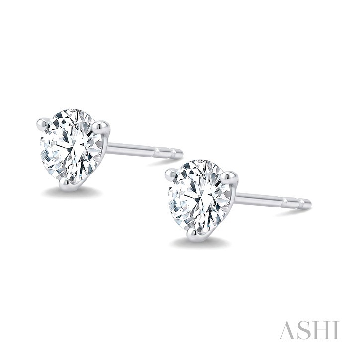 Round Shape Martini Diamond Stud Earrings