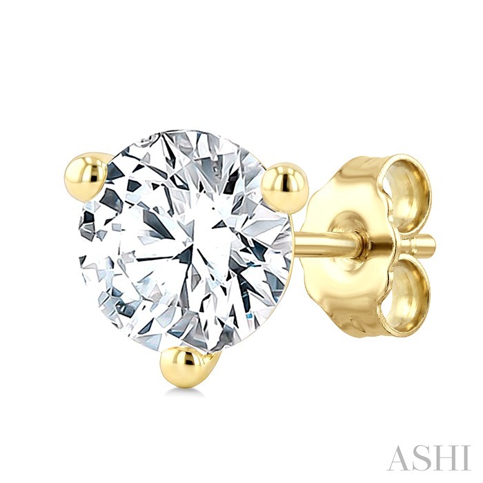 Round Shape Martini Diamond Stud Earrings