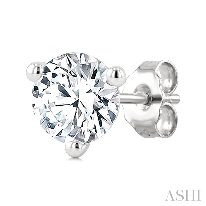 Round Shape Martini Diamond Stud Earrings