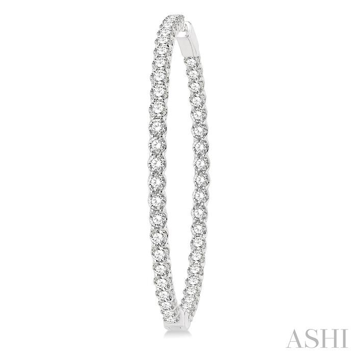 Inside-Out Diamond Round Hoop Earrings