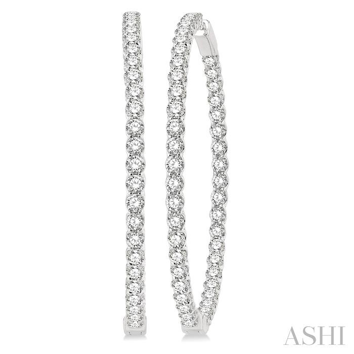 Inside-Out Diamond Round Hoop Earrings