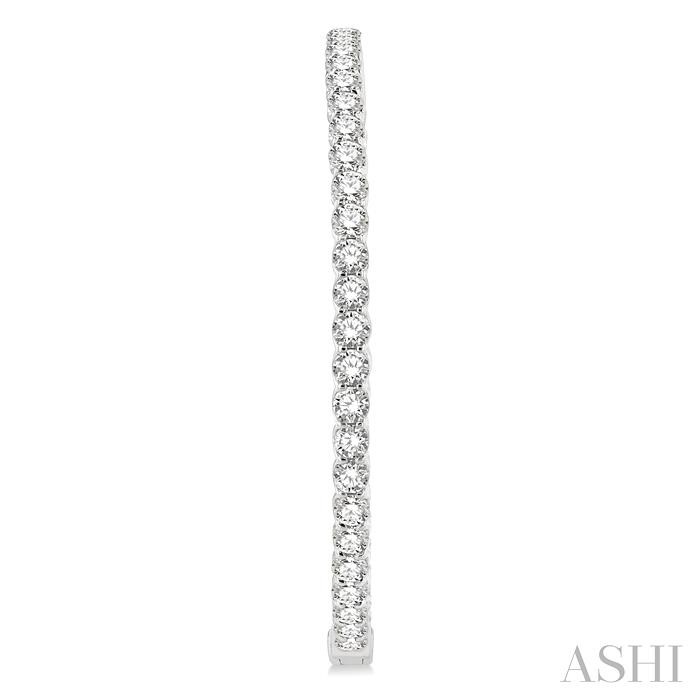 Inside-Out Diamond Round Hoop Earrings