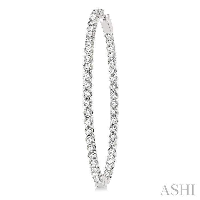 Inside-Out Diamond Round Hoop Earrings