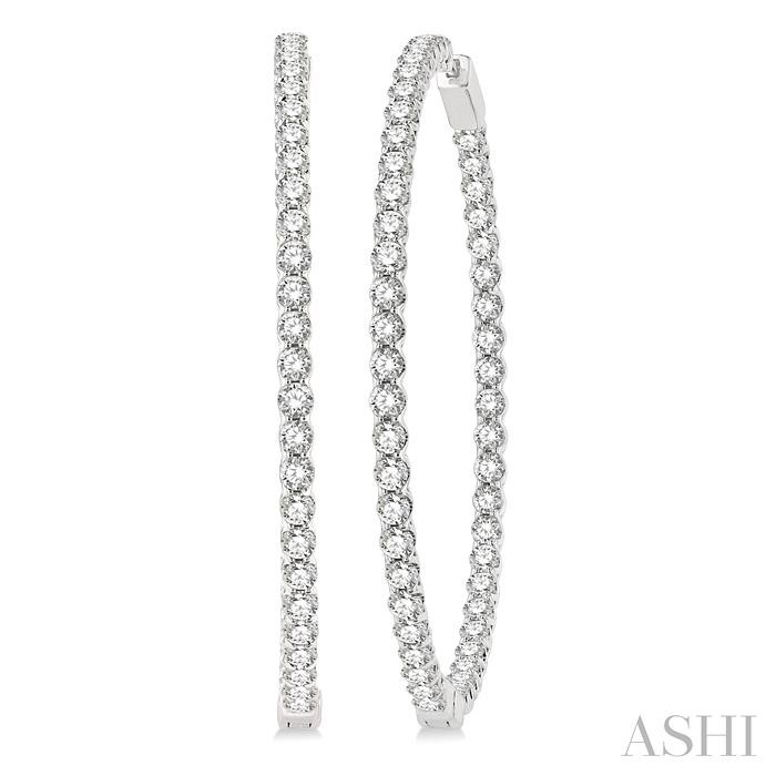 Inside-Out Diamond Round Hoop Earrings
