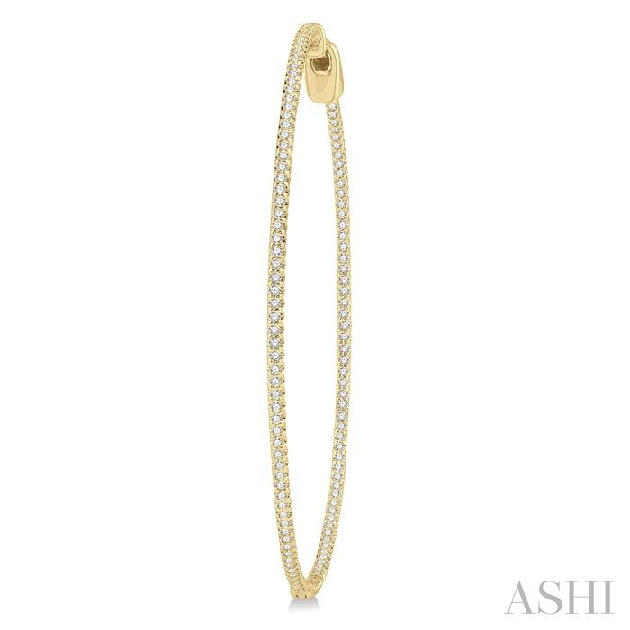 Inside-Out Diamond Round Hoop Earrings