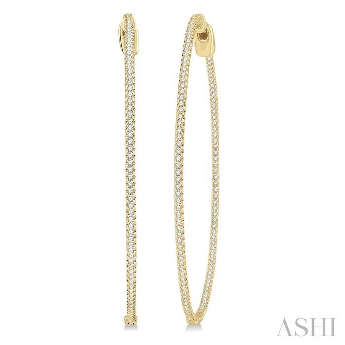 Inside-Out Diamond Round Hoop Earrings