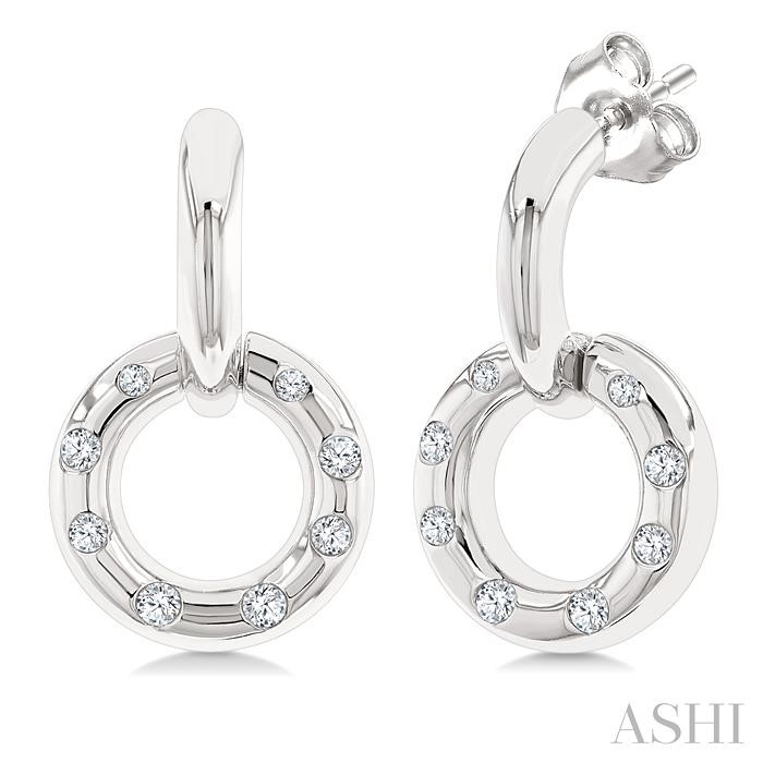 Circle Diamond Fashion Earrings