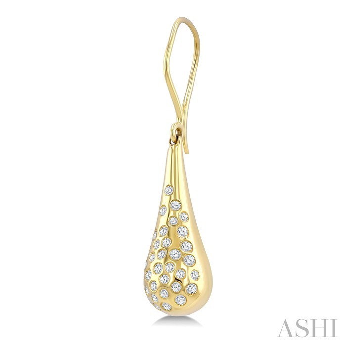 Aeris Gold Bold Mosaic Drop Diamond Fashion Earrings