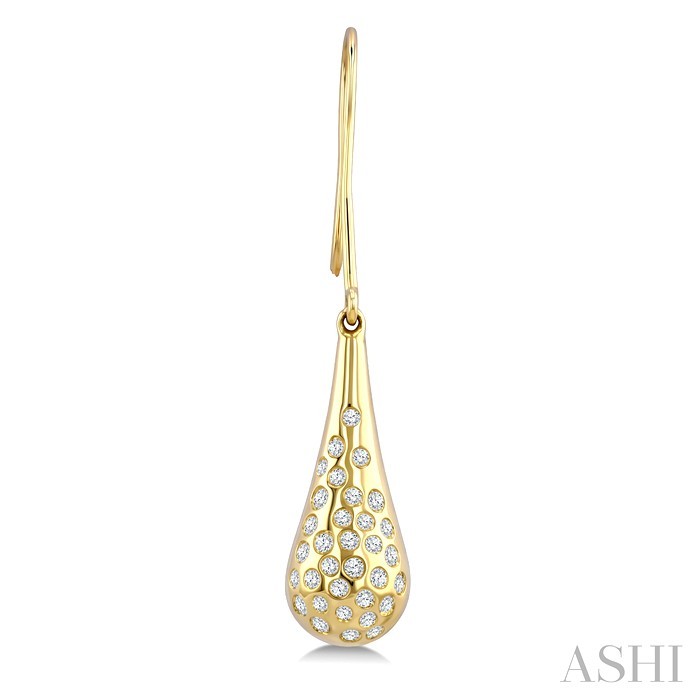 Aeris Gold Bold Mosaic Drop Diamond Fashion Earrings