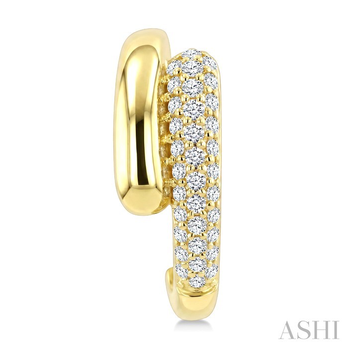 Aeris Gold Diamond Fashion Half Hoop Earrings