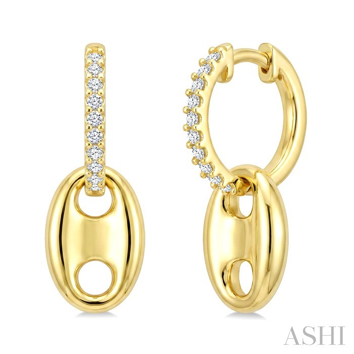 Aeris Gold Mariner Link Diamond Fashion Earrings