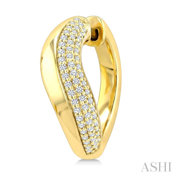 Aeris Gold Diamond Fashion Hoop Earrings