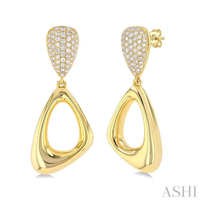 Aeris Gold Drop Diamond Fashion Earrings
