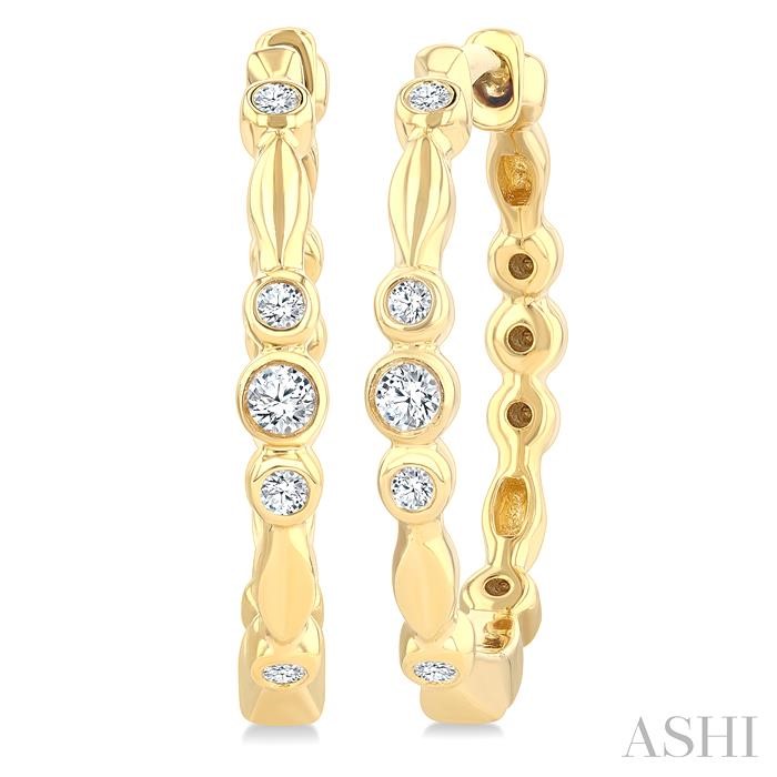 Diamond Fashion Hoop Earrings