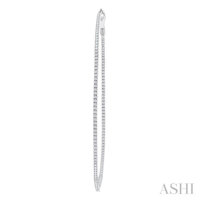 Inside-Out Diamond Skinny Hoop Earrings