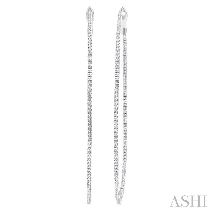 Inside-Out Diamond Skinny Hoop Earrings