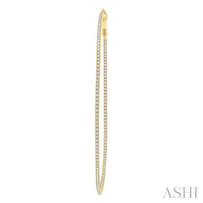 Inside-Out Diamond Skinny Hoop Earrings