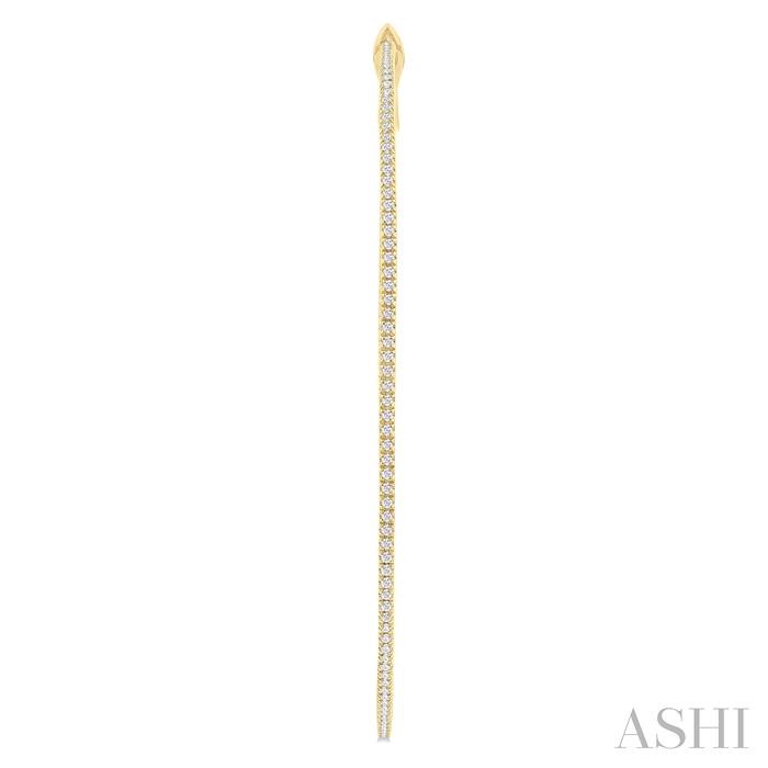 Inside-Out Diamond Skinny Hoop Earrings