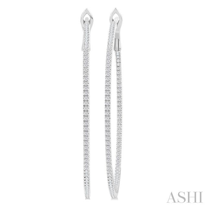 Inside-Out Diamond Skinny Hoop Earrings