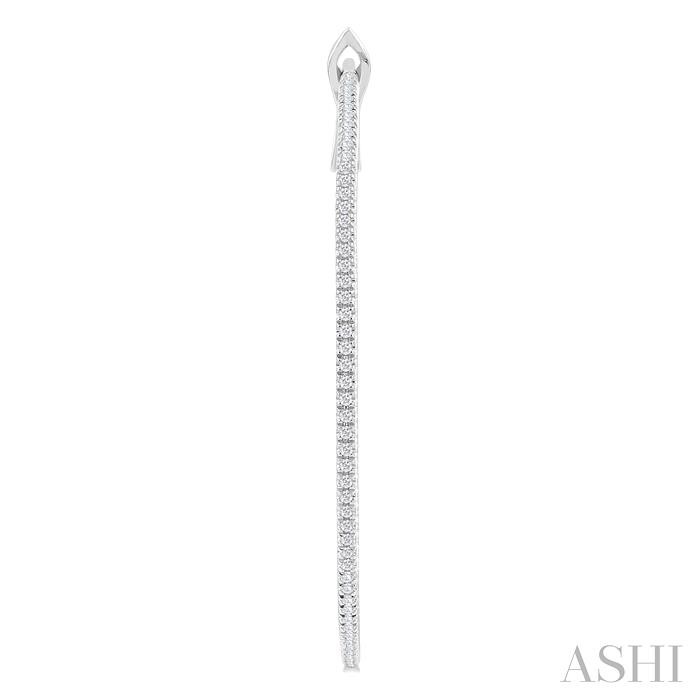 Inside-Out Diamond Skinny Hoop Earrings
