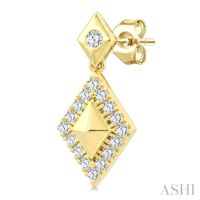 Golden Glow Kite Shape Diamond Fashion Earrings