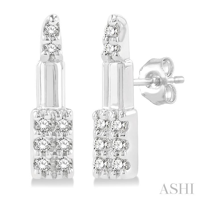 LIPSTICK PETITE DIAMOND FASHION EARRINGS