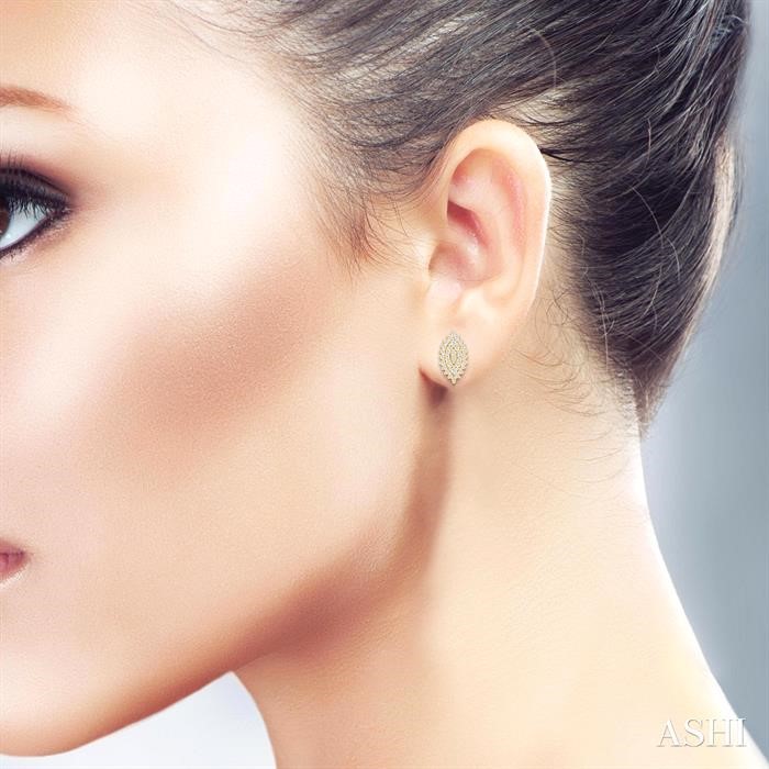 Marquise Shape Petite Cluster Diamond Fashion Earrings