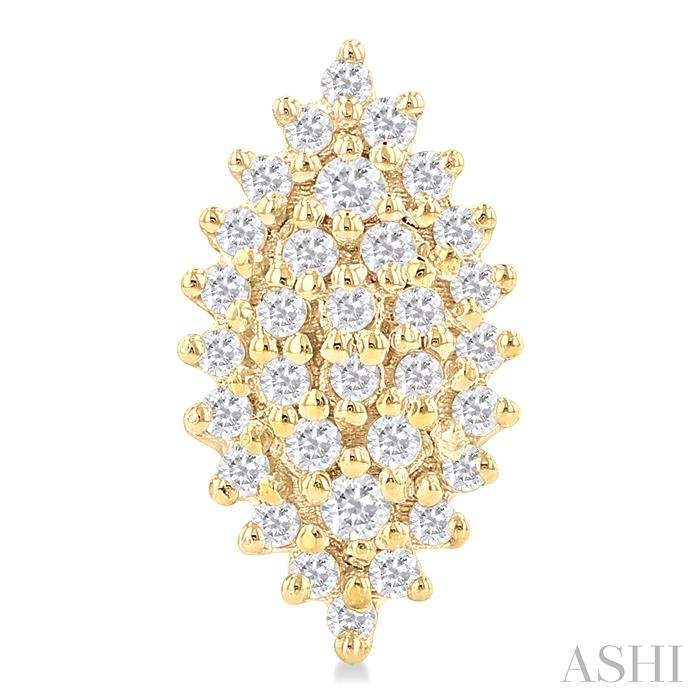 Marquise Shape Petite Cluster Diamond Fashion Earrings
