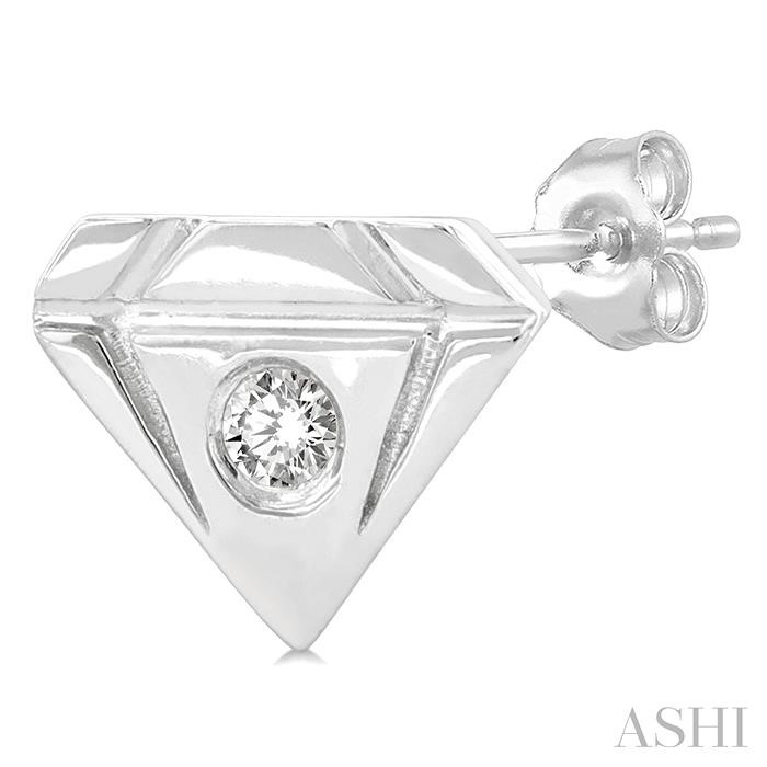 Diamond Shape Petite Diamond Fashion Earrings
