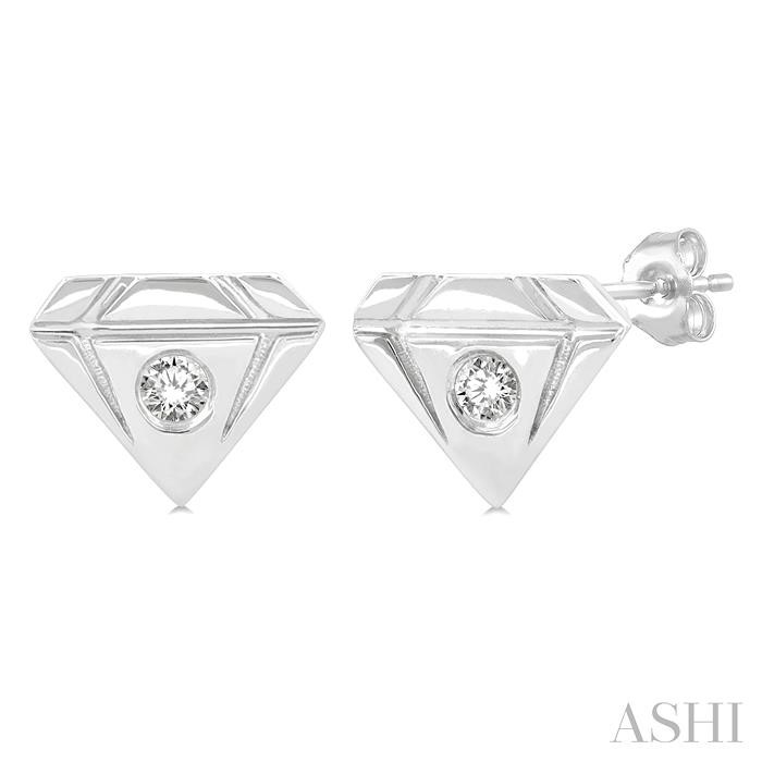 Diamond Shape Petite Diamond Fashion Earrings