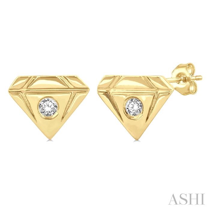 Diamond Shape Petite Diamond Fashion Earrings