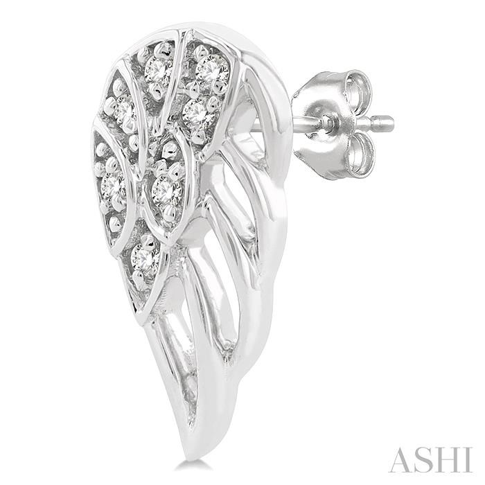 Angel Wings Petite Diamond Fashion Earrings