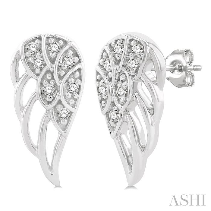 Angel Wings Petite Diamond Fashion Earrings