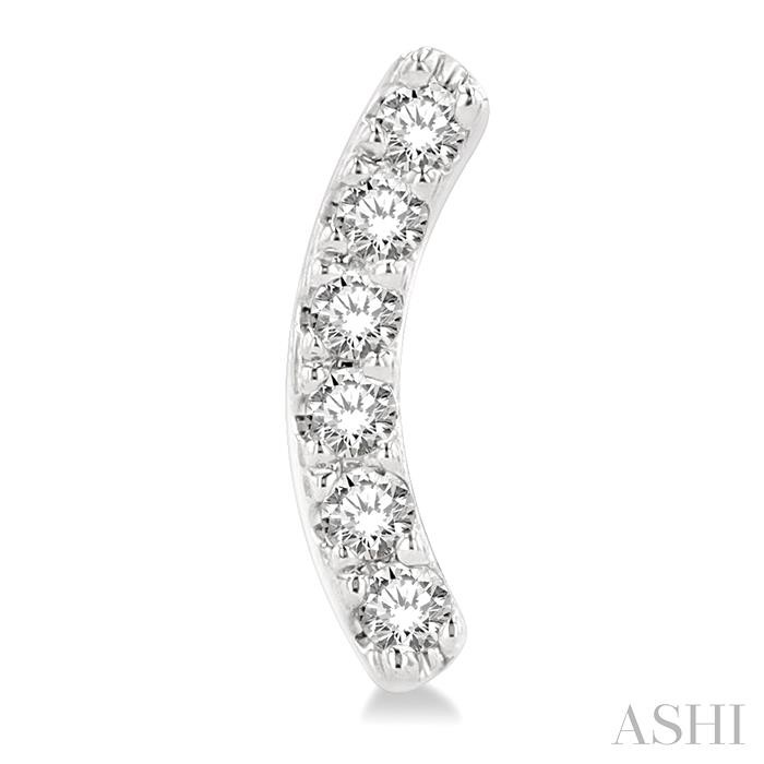 Arc Shape Petite Diamond Fashion Earrings