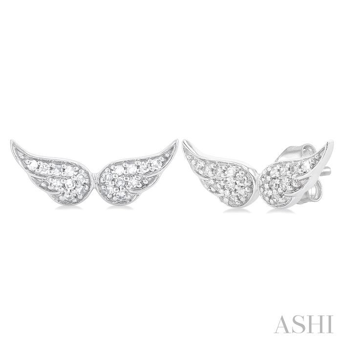 ANGEL WINGS PETITE DIAMOND EARRINGS 643N8DETSERWG