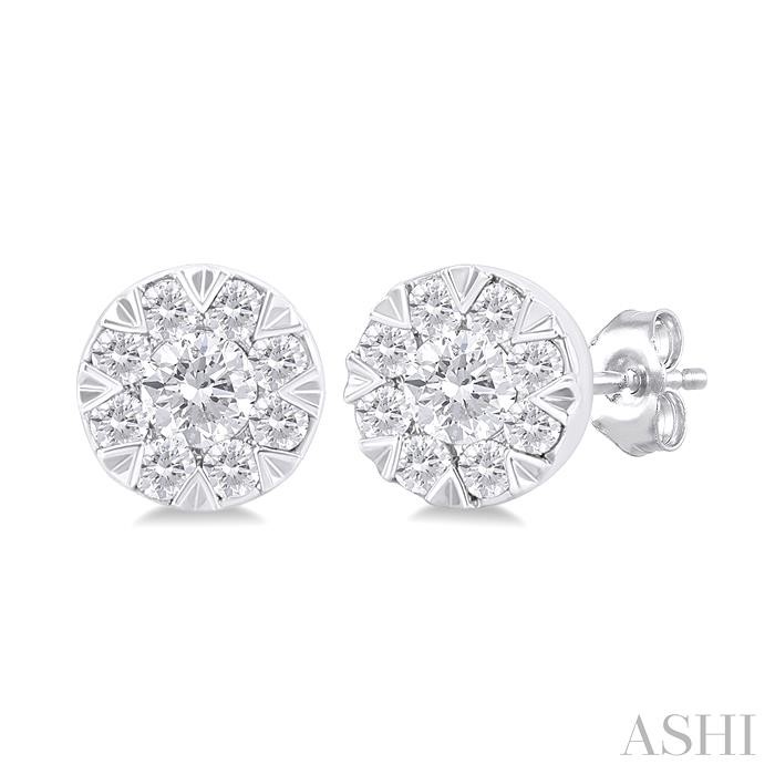 Round Shape Lovebright Petite Diamond Fashion Earrings
