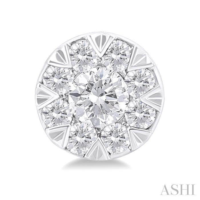 Round Shape Lovebright Petite Diamond Fashion Earrings