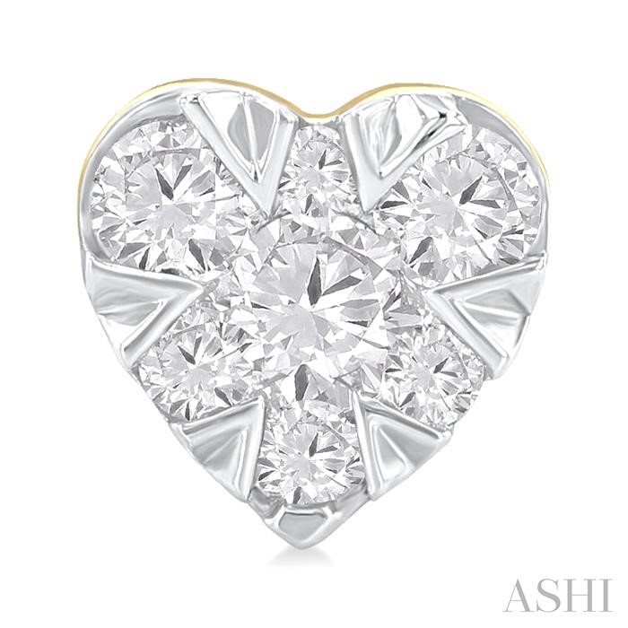 Heart Shape Lovebright Petite Diamond Fashion Earrings