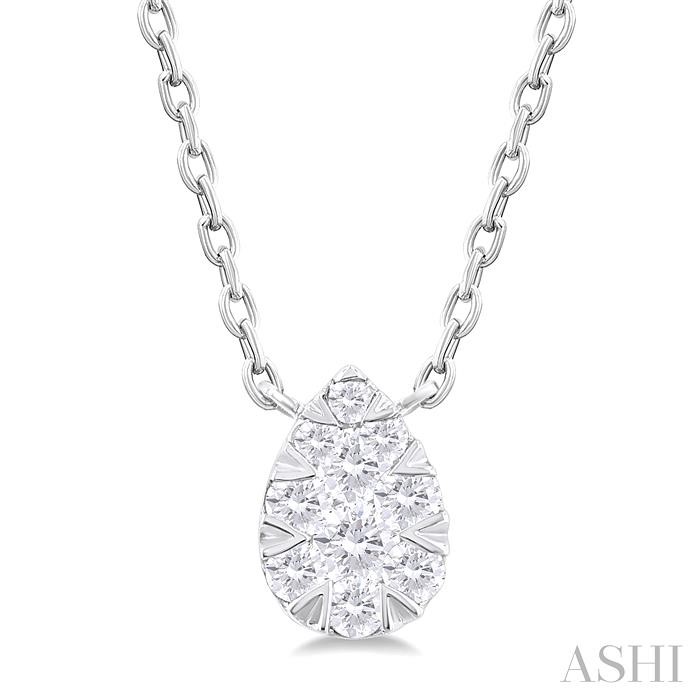 Pear Shape Lovebright Petite Diamond Fashion Pendant