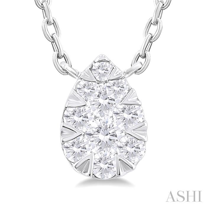 Pear Shape Lovebright Petite Diamond Fashion Pendant