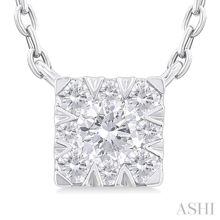 Princess Shape Lovebright Petite Diamond Fashion Pendant