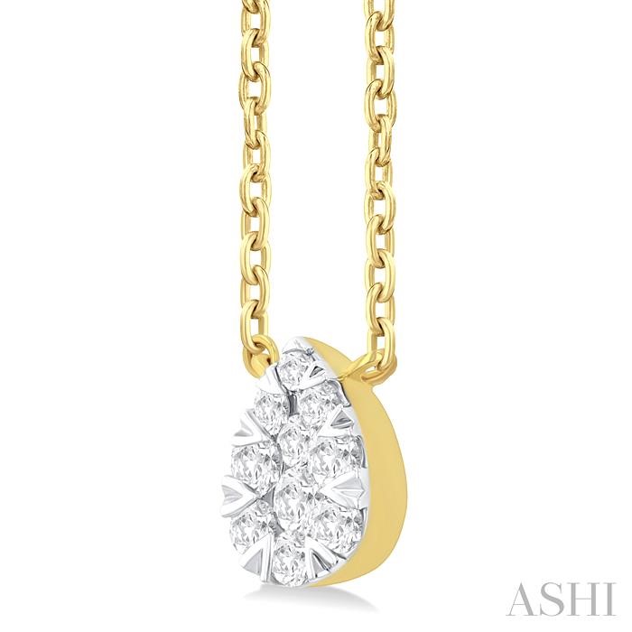 Pear Shape Lovebright Petite Diamond Fashion Pendant