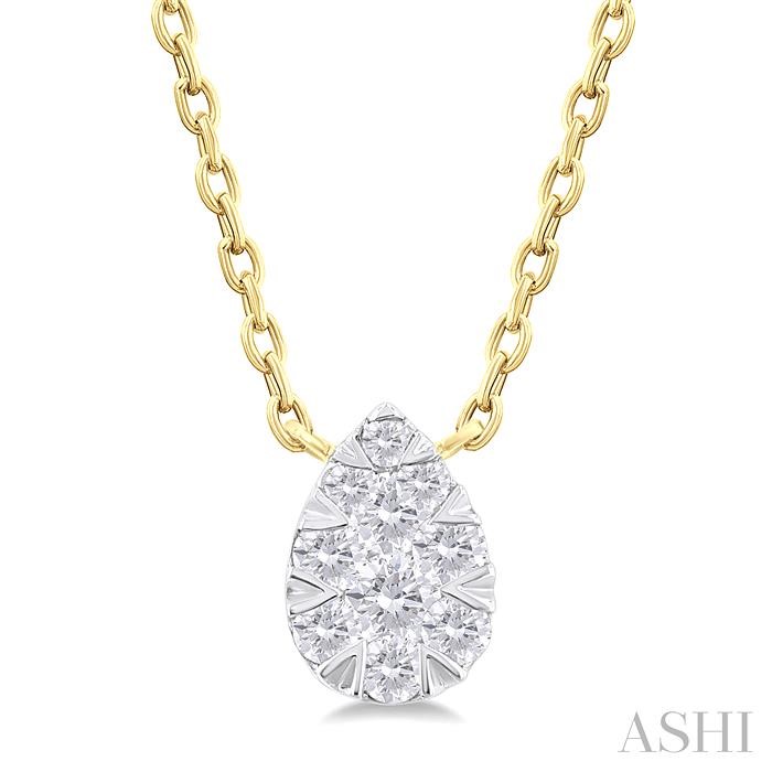 Pear Shape Lovebright Petite Diamond Fashion Pendant