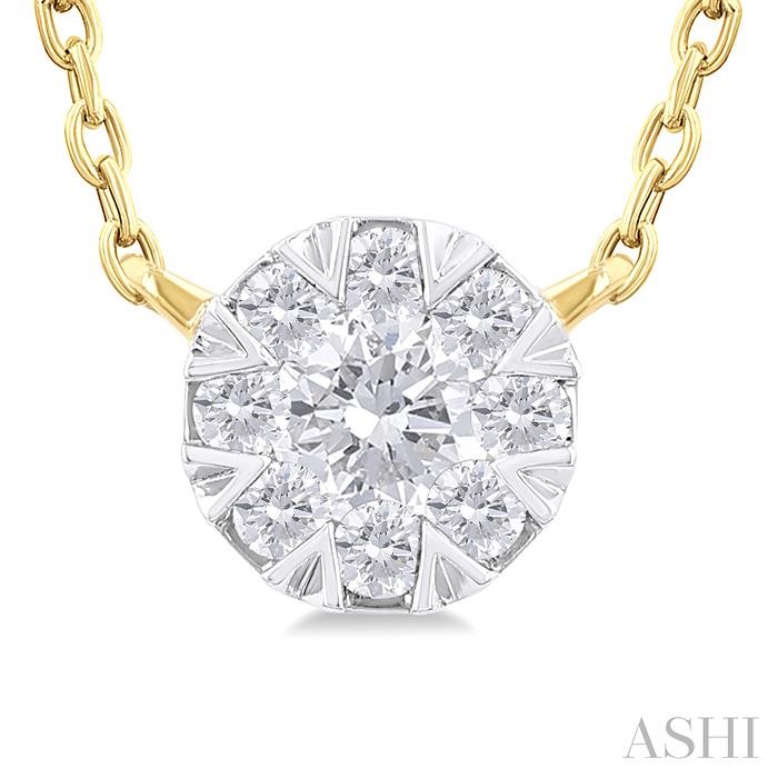 Round Shape Lovebright Petite Diamond Fashion Pendant