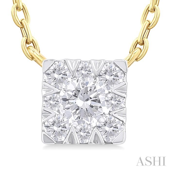 Princess Shape Lovebright Petite Diamond Fashion Pendant