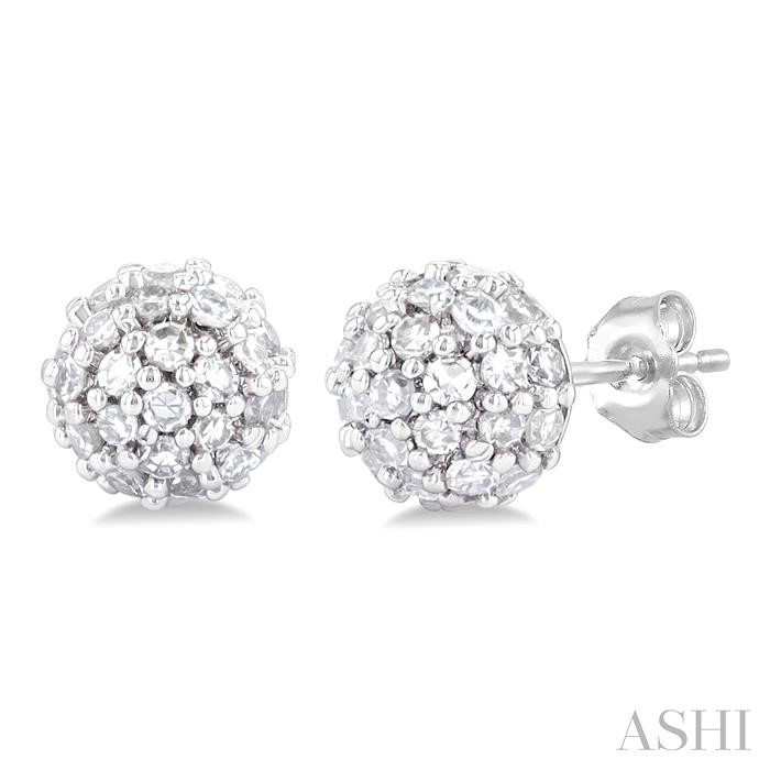 Disco Ball Petite Diamond Fashion Earrings