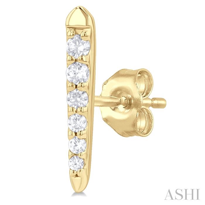 Vertical Bar Graduated Petite Diamond Fashion Earrings