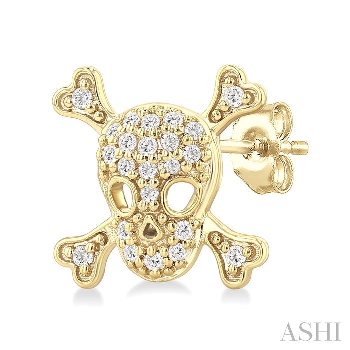 Skull Petite Diamond Fashion Earrings
